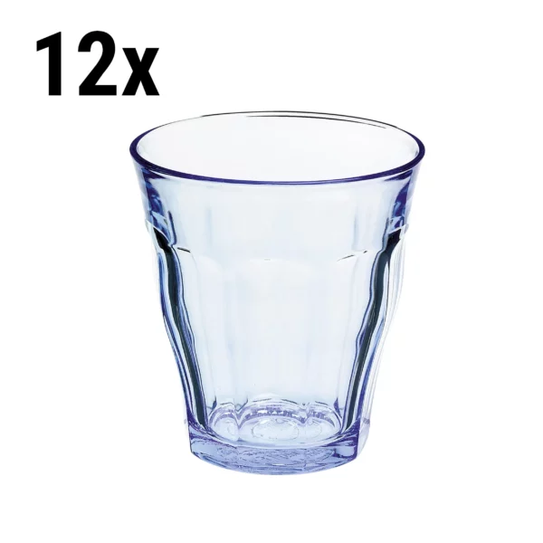 (12 kusů) Duralex univerzální nápojové sklo - PICARDIE - 310 ml - modro-transparentní