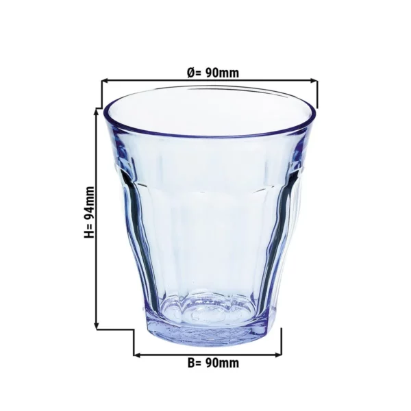 (12 kusů) Duralex univerzální nápojové sklo - PICARDIE - 310 ml - modro-transparentní - Image 2