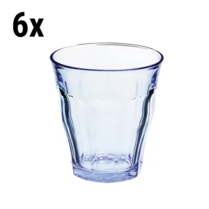 (6 kusů) Duralex univerzální nápojové sklo - PICARDIE - 310 ml - modro-transparentní
