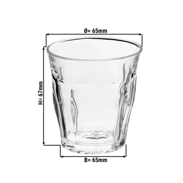 (12 kusů) Duralex univerzální nápojové sklo - PICARDIE - 90 ml - transparentní - Image 3