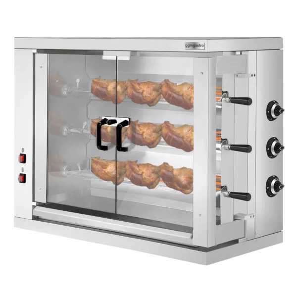 Elektrický gril na kuřata ECO - 9kW - se 3 špízy na 18 kuřat - Image 4