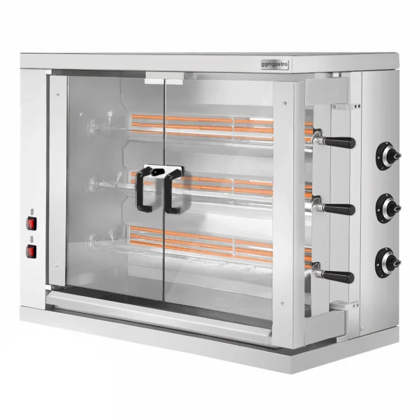 Elektrický gril na kuřata ECO - 9kW - se 3 špízy na 18 kuřat - Image 2