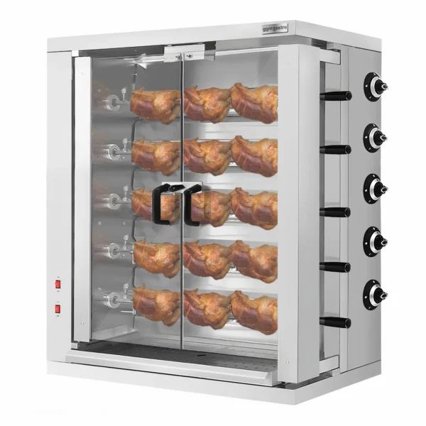 Elektrický gril na kuřata ECO - 15kW - s 5 špízy na 30 kuřat - Image 4