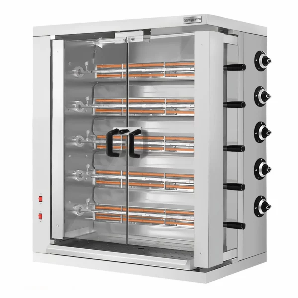 Elektrický gril na kuřata ECO - 15kW - s 5 špízy na 30 kuřat - Image 2