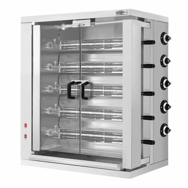 Elektrický gril na kuřata ECO - 15kW - s 5 špízy na 30 kuřat - Image 5
