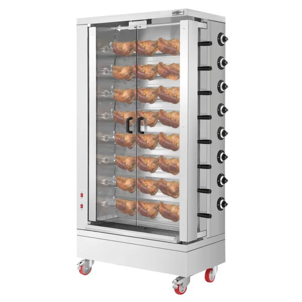 Elektrický gril na kuřata ECO - 24kW - s 8 špízy pro 48 kuřat - Image 4