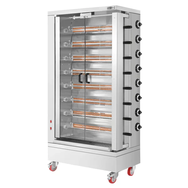Elektrický gril na kuřata ECO - 24kW - s 8 špízy pro 48 kuřat - Image 2