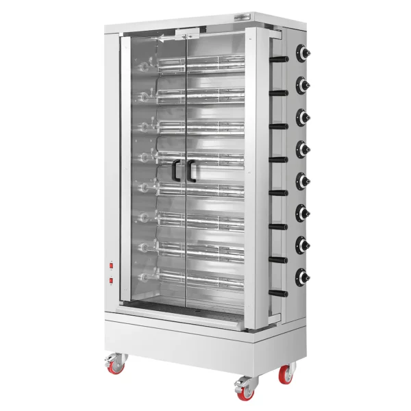 Elektrický gril na kuřata ECO - 24kW - s 8 špízy pro 48 kuřat - Image 5