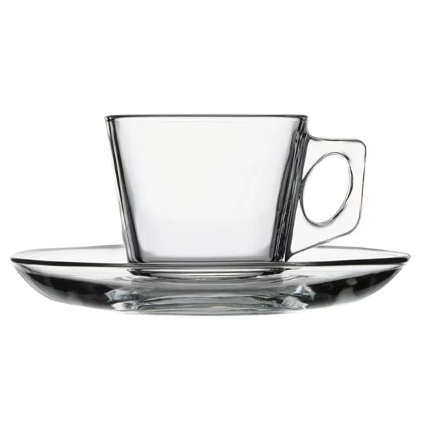 (6 kusů) šálek s podšálkem na espresso - AQUA - 80 ml - Image 3