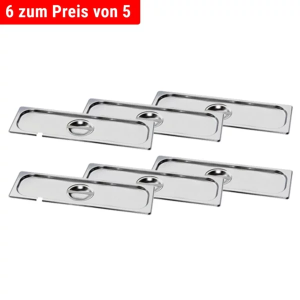 Nerezové GN víko 2/4 - s prohlubní na lžičku - Image 3