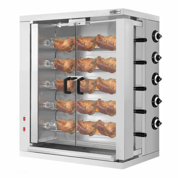 Plynový gril na kuřata ECO - 32,33 kW - s 5 špízy pro 30 kuřat - Image 3