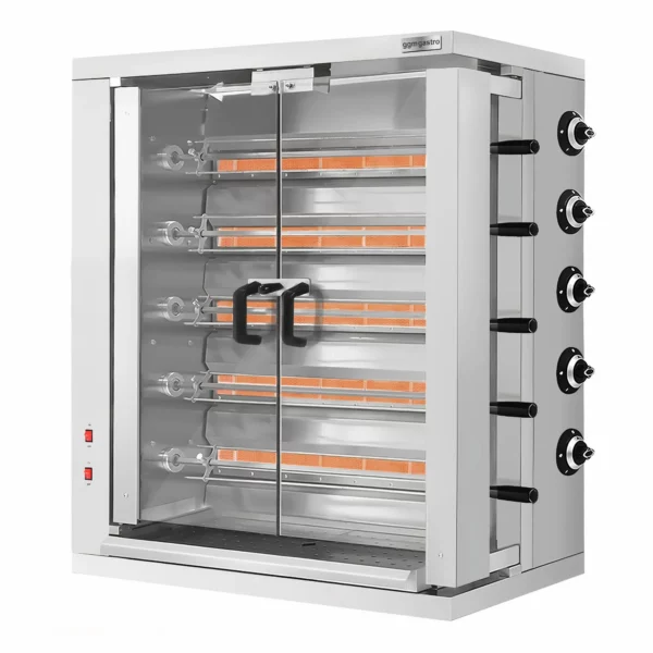 Plynový gril na kuřata ECO - 32,33 kW - s 5 špízy pro 30 kuřat - Image 4