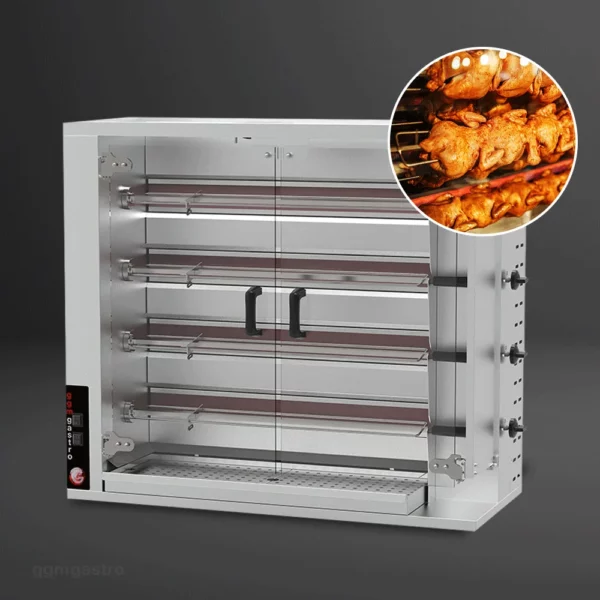 Plynový gril na kuřata PREMIUM se 4 rožněmi pro 20 kuřat - Š1150xH550xV980mm - Image 4