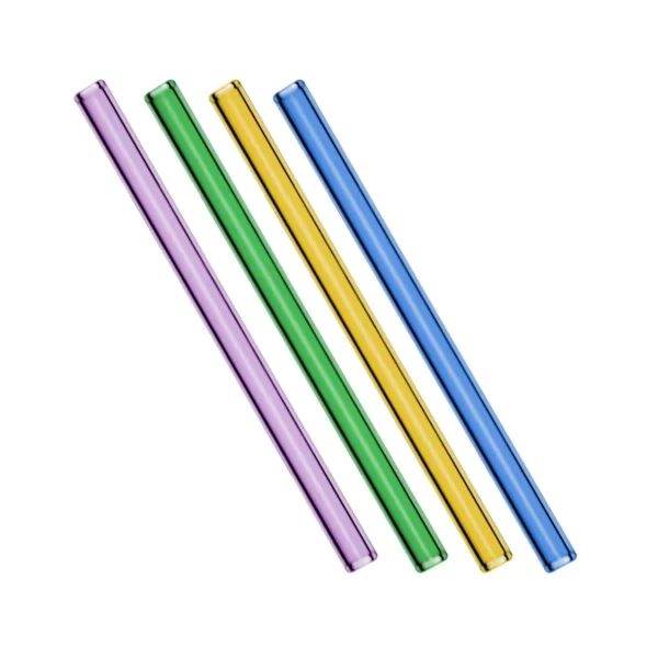 (48 kusů) skleněné brčka na pití - rovné - 200 mm - různé barvy - včetně nylonového čistícího kartáčku - Image 3