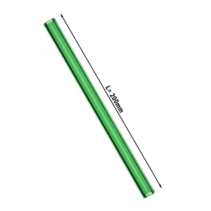 (50 kusů) skleněné brčka na pití - rovné - 200mm - zelené - vč.