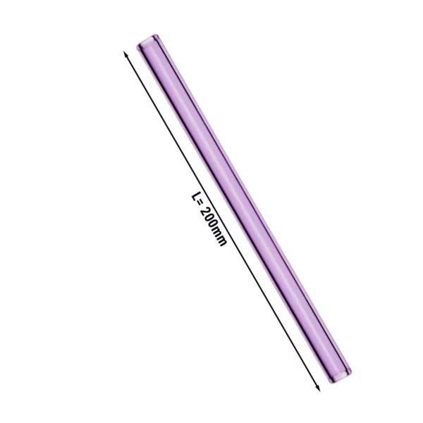 (50 kusů) skleněné brčka na pití - rovné - 200mm - růžové - vrat