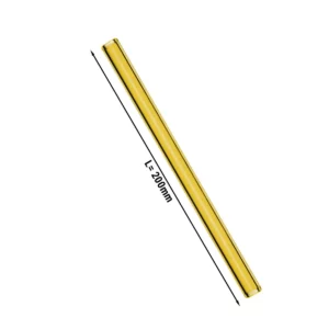 (50 kusů) skleněné brčka na pití - rovné - 200mm - žluté - vrat