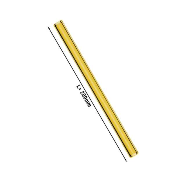 (50 kusů) skleněné brčka na pití - rovné - 200mm - žluté - vrat