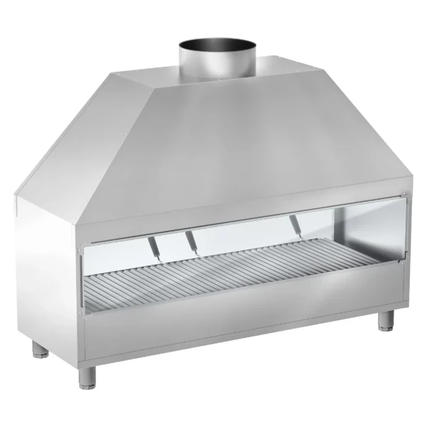Nerezový gril na dřevěné uhlí - 1,5m - Image 3