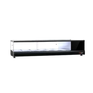 Chladící vitrína PREMIUM - pro 6x GN 1/3 nádoby - černá