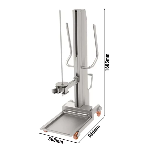 Zvedák na kebab na špízy 15x15 mm - Max. nosnost: 350 kg