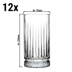 (12 kusů) sklenice na long drink - ELYSIA - 445 ml - průhledná