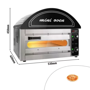 Elektrická trouba na pizzu Mini - Černá - 1x 34cm - Manuální