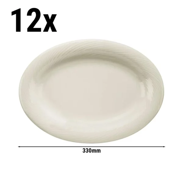 (12 kusů) SEMPER - Talíř oválný - Ø 33 cm