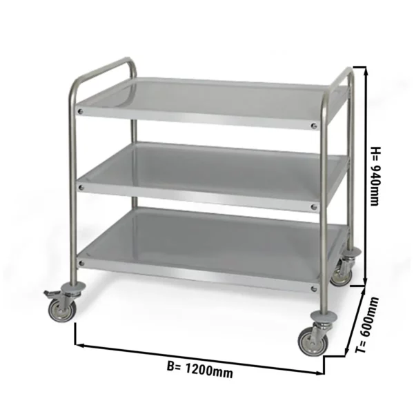 Servírovací vozík 1,2 m - se 3 policemi - Image 2