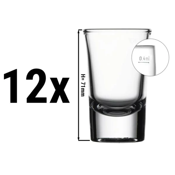 (12 kusů) panák - SPECIALS - 40 cc - kalibrováno na 20 cc