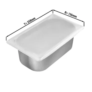Silikonové víko pro 1/4 GN nádoby a zmrzlinové nádoby (265 x 162 mm)