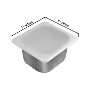 Silikonové víko pro 1/6 GN nádoby a zmrzlinové nádoby (176 x 162 mm)