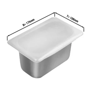 Silikonové víko pro 1/9 GN nádoby - 176 x 108 mm