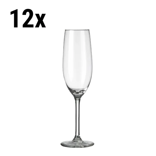 (12 kusů) sklenice na šampaňské - ESPRIT - 210 ml - průhledná