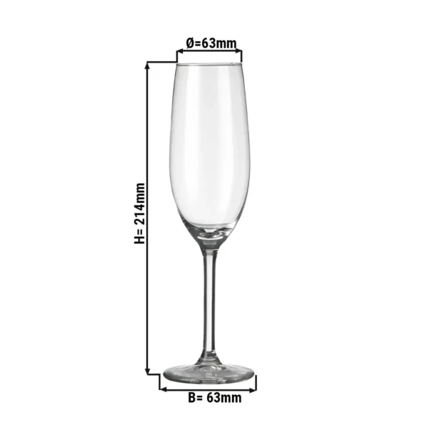 (6 kusů) sklenice na šampaňské - ESPRIT - 210 ml - průhledná - Image 2