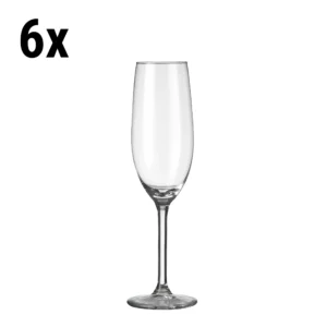 (6 kusů) sklenice na šampaňské - ESPRIT - 210 ml - průhledná