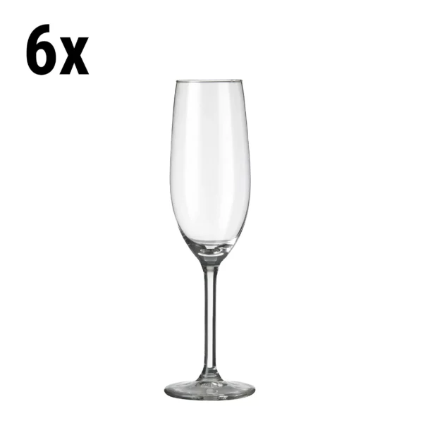 (6 kusů) sklenice na šampaňské - ESPRIT - 210 ml - průhledná