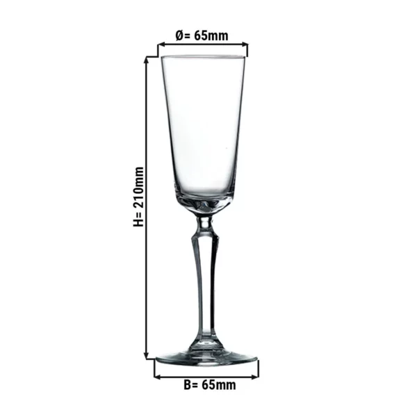 (12 kusů) sklenice na šampaňské - SPKSY - 174 ml - průhledná - Image 2