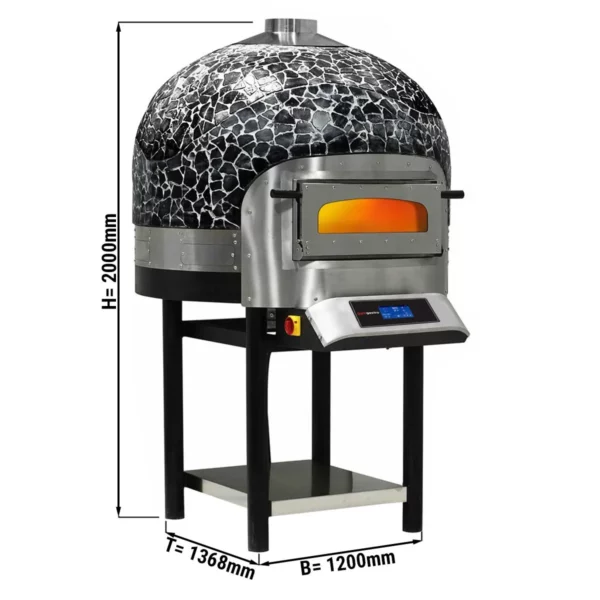 Elektrická kamna na pizzu kamenná - 6x 300mm - Digitální - Otočná - Image 7