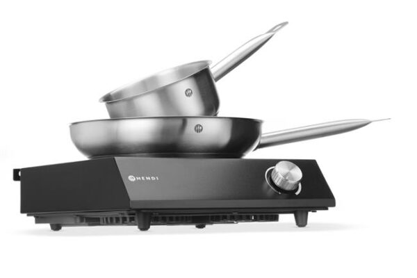 Sada: Indukční sporák 3500W + hrnec + pánev na smažení, HENDI, Černá, 220-240V/3500W, 320x395x(H)95mm - Image 3