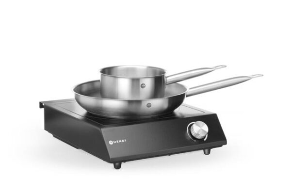 Sada: Indukční sporák 3500W + hrnec + pánev na smažení, HENDI, Černá, 220-240V/3500W, 320x395x(H)95mm - Image 5