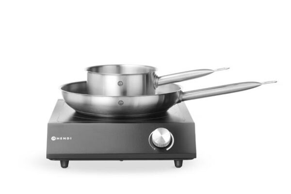 Sada: Indukčný sporák 3500W + hrniec + panvica na smaženie, HENDI, Čierna, 220-240V/3500W, 320x395x(H)95mm