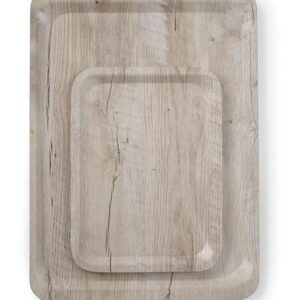 Servírovací podnos s laminátom z melamínu, so vzorom dreva, HENDI, Tmavá dubová, 370x530mm