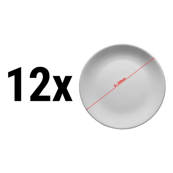 (12 kusů) ENTity - talíře ploché - talíře na pizzu - 30 cm - Image 5