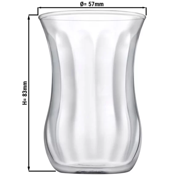 (72 kusů) čajová sklenice se strukturou - AQUA - 120 ml
