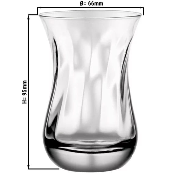 (72 kusů) čajová sklenice se strukturou - AQUA - 160 ml