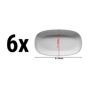 (6 kusů) ENTITY - Oválný talíř - 24 cm