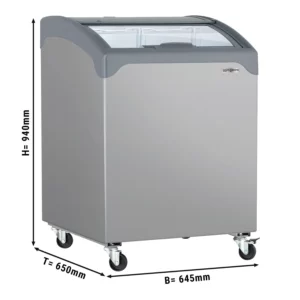 Mraznička - 645x650mm - 117 litrů - s posuvným skleněným víkem