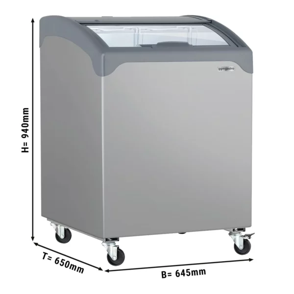 Mraznička - 645x650mm - 117 litrů - s posuvným skleněným víkem