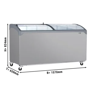 Mraznička - 1570x650mm - 352 litrů - s posuvným skleněným víkem